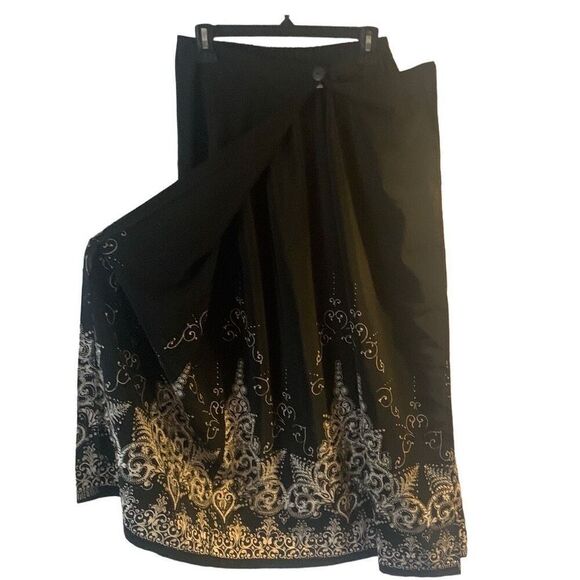 Pre Owned Women’s Fashion Bug Wrap Around Skirt Sz Medium Hippie Casual Vibe - Picture 3 of 14